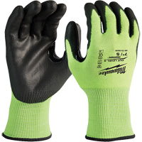 Gants haute visibilit&eacute; r&eacute;sistant aux coupures, Taille Petit, Calibre 15, Rev&ecirc;tement Nitrile/Polyur&eacute;thane, Enveloppe en Poly&eacute;thyl&egrave;ne, ANSI/ISEA 105 niveau 3 St. Lawrence Industrial & Safety Supply