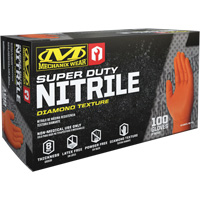 Super Duty Disposable Gloves, 9/Medium, Nitrile, 8-mil, Powder-Free, Orange St. Lawrence Industrial & Safety Supply