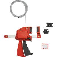Verrou de c&acirc;ble &agrave; pince rouge, Longueur de 8' St. Lawrence Industrial & Safety Supply