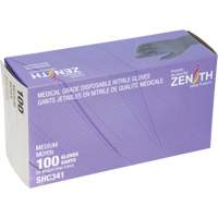 Medical Grade Disposable Gloves, Medium, Nitrile, 6-mil, Powder-Free, Black, Class 2 St. Lawrence Industrial & Safety Supply