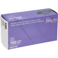 Medical Grade Disposable Gloves, Large, Nitrile, 6-mil, Powder-Free, Black, Class 2 St. Lawrence Industrial & Safety Supply