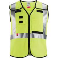 Gilet de s&eacute;curit&eacute; &agrave; maille d&eacute;tachable, Noir/Jaune lime haute visibilit&eacute;, Moyen/Petit St. Lawrence Industrial & Safety Supply