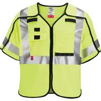 Gilet de s&eacute;curit&eacute; &agrave; maille d&eacute;tachable, Noir/Jaune lime haute visibilit&eacute;, Moyen/Petit St. Lawrence Industrial & Safety Supply