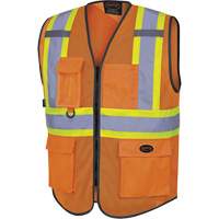 6960 Front Mesh Safety Vest, High Visibility Orange, Medium, Polyester St. Lawrence Industrial & Safety Supply