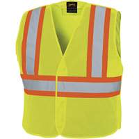 598P Tear-Away Mesh Safety Vest, High Visibility Lime-Yellow, Medium/Small, Polyester St. Lawrence Industrial & Safety Supply
