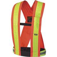 5593 Bretelles de s&eacute;curit&eacute;, Orange haute visibilit&eacute;, Couleur r&eacute;fl&eacute;chissante Jaune, Taille unique St. Lawrence Industrial & Safety Supply