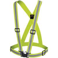 5497 Bretelles de s&eacute;curit&eacute;, Jaune lime haute visibilit&eacute;, Couleur r&eacute;fl&eacute;chissante Argent, Taille unique St. Lawrence Industrial & Safety Supply