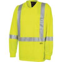 6905A Ultra-Cool Ultra-Breathable Long-Sleeved Safety Shirt, X-Small, High Visibility Lime-Yellow St. Lawrence Industrial & Safety Supply
