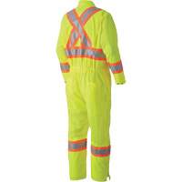 5999A Traffic Safety Coveralls, X-Small, High Visibility Lime-Yellow St. Lawrence Industrial & Safety Supply