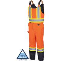 5040BB Waterproof Quilted Bib Pants, Polyester, X-Small, Black/High Visibility Orange St. Lawrence Industrial & Safety Supply