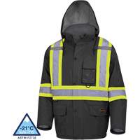 5031BK Waterproof Quilted Safety Parka, Black, Small St. Lawrence Industrial & Safety Supply