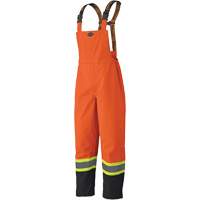 5404 300D Trilobal Ripstop Waterproof Bib Pants, Polyester, Small, Black/High Visibility Orange St. Lawrence Industrial & Safety Supply