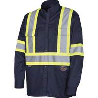 4414 Button-Down Work Shirt, Poly-Cotton, Small, Navy Blue St. Lawrence Industrial & Safety Supply