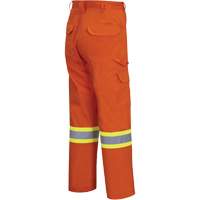 4462 Bright Safety Cargo Pants with Startech&reg; Tape, Cotton, 30, High Visibility Orange St. Lawrence Industrial & Safety Supply