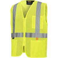 6944 FR Safety Vest, High Visibility Lime-Yellow, Small, Polyester St. Lawrence Industrial & Safety Supply