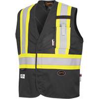 7729 FR-Tech&reg; Flame-Resistant Arc Safety Vest, Small, Black, 10 cal/cm² St. Lawrence Industrial & Safety Supply