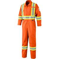 7702T FR-Tech&reg; Arc-Rated Coverall, Size 40 (Tall), High Visibility Orange, 10 cal/cm² St. Lawrence Industrial & Safety Supply