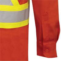 7743 Chemise de s&eacute;curit&eacute; ignifug&eacute;e FR-Tech, Petit, Orange haute visibilit&eacute; St. Lawrence Industrial & Safety Supply