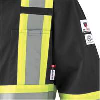 7702BKT FR-Tech&reg; Arc-Rated Coverall, Size 40 (Tall), Black, 10 cal/cm² St. Lawrence Industrial & Safety Supply