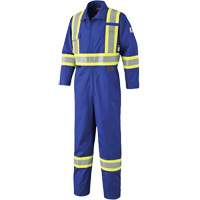 7706 FR-Tech&reg; Flame-Resistant Coverall with Leg Zippers, Size 36, Royal Blue, 9.7 cal/cm² St. Lawrence Industrial & Safety Supply