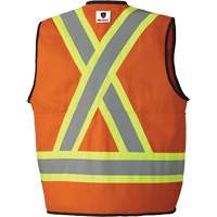 7732 FR-Tech&reg; Flame-Resistant Arc Surveyor's Vest, Small, High Visibility Orange, 9.7 cal/cm² St. Lawrence Industrial & Safety Supply