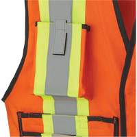 7732 FR-Tech&reg; Flame-Resistant Arc Surveyor's Vest, Small, High Visibility Orange, 9.7 cal/cm² St. Lawrence Industrial & Safety Supply
