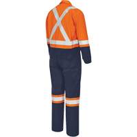 7702BB FR-Tech&reg; 2-Tone Safety Coverall, Size 36, Navy Blue/Orange, 10 cal/cm² St. Lawrence Industrial & Safety Supply