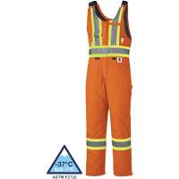 5534A Flame-Resistant Quilted Safety Overalls, Small, Orange St. Lawrence Industrial & Safety Supply