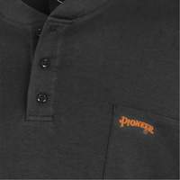 332 Chandail Henley en tricot interlock ignifuge, Petit, Noir St. Lawrence Industrial & Safety Supply