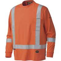339SFA Chemise de s&eacute;curit&eacute; &agrave; manches longues ignifuge, Petit, Orange haute visibilit&eacute; St. Lawrence Industrial & Safety Supply
