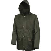 D8120J Nailhead Ripstop Tree Planter Hooded Jacket, Polyester/PVC, X-Small, Green St. Lawrence Industrial & Safety Supply