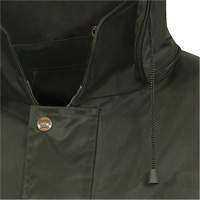 D8120J Nailhead Ripstop Tree Planter Hooded Jacket, Polyester/PVC, X-Small, Green St. Lawrence Industrial & Safety Supply