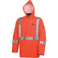 576J Veste de pluie ignifuge haute visibilit&eacute;, Petit, Orange haute visibilit&eacute; St. Lawrence Industrial & Safety Supply