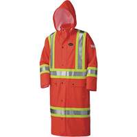 5896 Manteau long imperm&eacute;able et ignifuge, Petit, Orange haute visibilit&eacute; St. Lawrence Industrial & Safety Supply