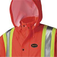 5896 Manteau long imperm&eacute;able et ignifuge, Petit, Orange haute visibilit&eacute; St. Lawrence Industrial & Safety Supply