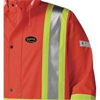 5896 Manteau long imperm&eacute;able et ignifuge, Petit, Orange haute visibilit&eacute; St. Lawrence Industrial & Safety Supply