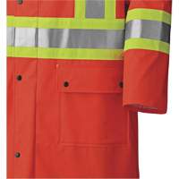 5896 Manteau long imperm&eacute;able et ignifuge, Petit, Orange haute visibilit&eacute; St. Lawrence Industrial & Safety Supply