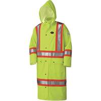 5897 Manteau long imperm&eacute;able et ignifuge, Grand, Jaune lime haute visibilit&eacute; St. Lawrence Industrial & Safety Supply