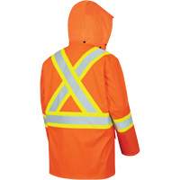 5892PKT Veste de s&eacute;curit&eacute; imperm&eacute;able &agrave; haute visibilit&eacute; ignifuge, T-petit, Orange haute visibilit&eacute; St. Lawrence Industrial & Safety Supply