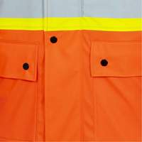 5892PKT Veste de s&eacute;curit&eacute; imperm&eacute;able &agrave; haute visibilit&eacute; ignifuge, T-petit, Orange haute visibilit&eacute; St. Lawrence Industrial & Safety Supply