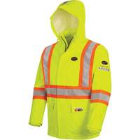 5881 FR/Arc-Rated Waterproof Rain Jacket, X-Small, High Visibility Yellow, 10 cal/cm² St. Lawrence Industrial & Safety Supply