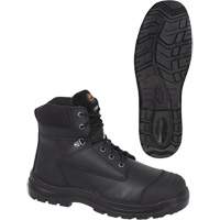 1025 Bottes de travail 6" noires, Cuir, Embout Acier, Taille 10 St. Lawrence Industrial & Safety Supply