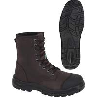 1028 Bottes de travail 8" marron, Cuir, Embout Acier, Taille 10 St. Lawrence Industrial & Safety Supply