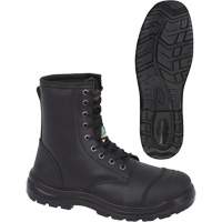 1027 Bottes de travail 8" noires, Cuir, Embout Acier, Taille 10 St. Lawrence Industrial & Safety Supply