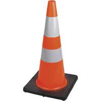 183 Premium Flexible Safety Cone, 28", Orange, 4" & 6" Reflective Collar(s) St. Lawrence Industrial & Safety Supply
