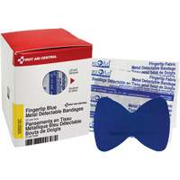 Pansements bleus d&eacute;tectables par d&eacute;tecteurs de m&eacute;taux pour bout de doigt, Bout de doigt, Tissu d&eacute;tectable, St&eacute;rile St. Lawrence Industrial & Safety Supply