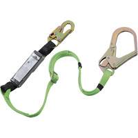 SA-5402-6A Shock Absorbing Lanyard, 6', Rebar Hook Center, Snap Hook Leg Ends, Polyester St. Lawrence Industrial & Safety Supply