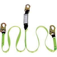 SA-54000-4 Shock Absorbing Lanyard, 4', Snap Hook Center, Snap Hook Leg Ends, Polyester St. Lawrence Industrial & Safety Supply