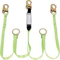 SA-54055-6 Shock Absorbing Lanyard, 6', Snap Hook Center, Snap Hook Leg Ends, Polyester St. Lawrence Industrial & Safety Supply
