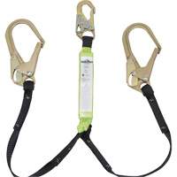 SA-64022-4 Shock Absorbing Lanyard, 4', Rebar Hook Center, Snap Hook Leg Ends, Polyester St. Lawrence Industrial & Safety Supply